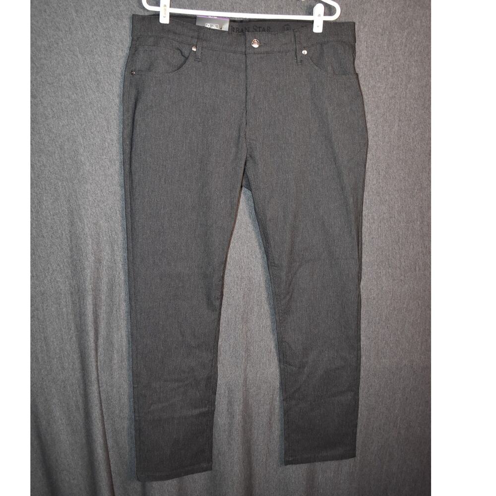 NEW Urban Star Premium Apparel Men's 40x32 Stretch Straight Leg Black Pants NWT